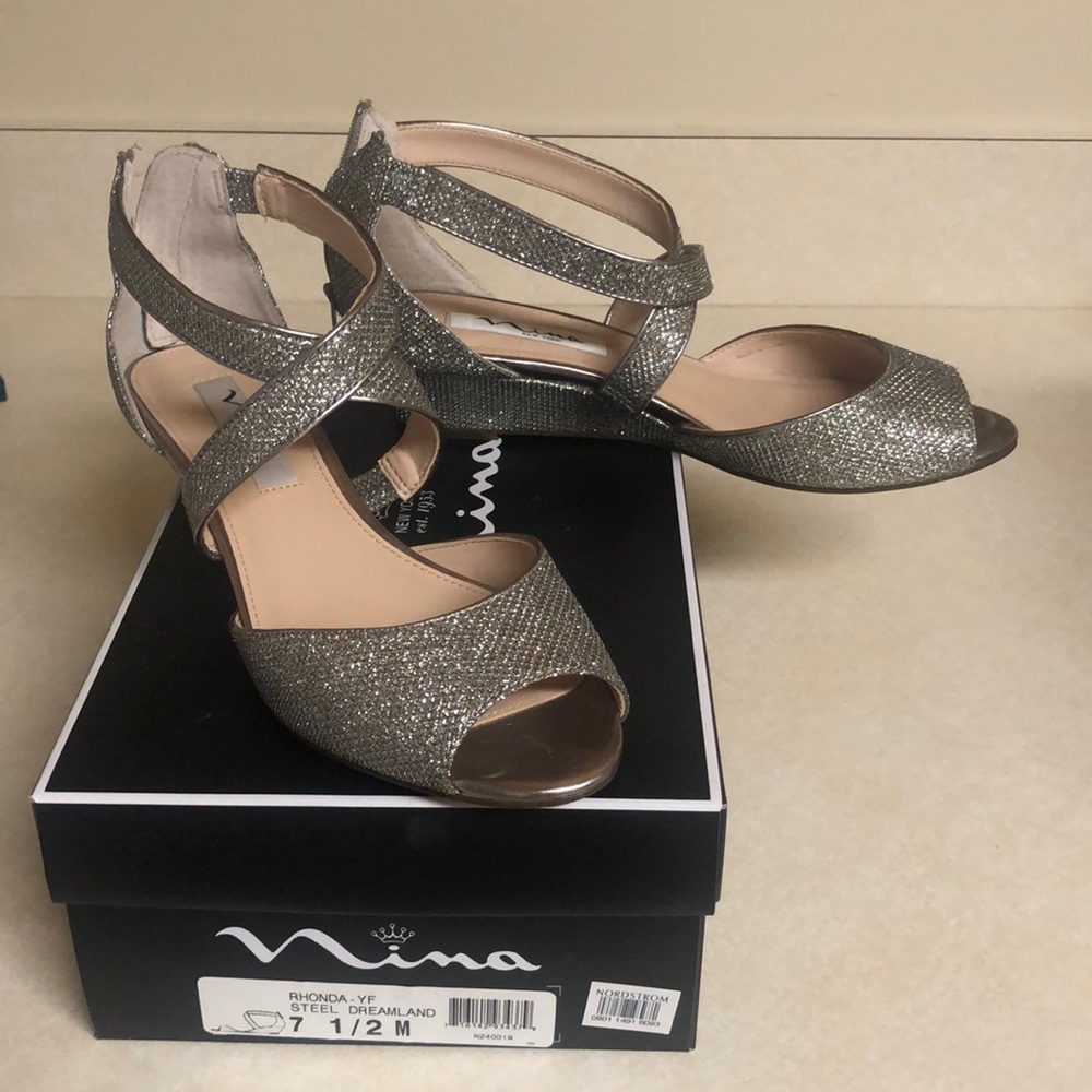 Nina Silver Dress Sandals